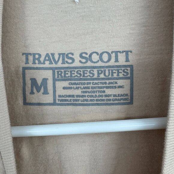 Travis Scott x Resse's Puffs Don't Cry Over Spilt Milk T-Shirt Adult M Tan RARE - Picture 7 of 9